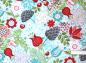 Preview: First frost -Blumen und Beeren -aqua, Bernatex